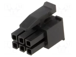 Conector rectangular 6 polos hembra, serie A, 16 A