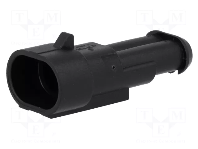 Conector Superseal 1.5, 2 vias macho, negro