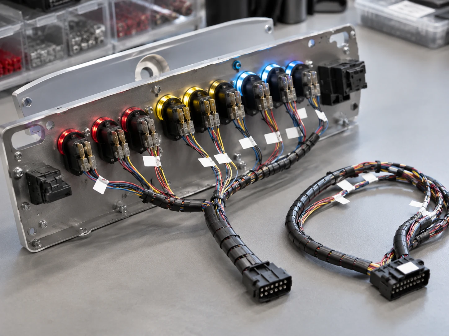 Mazo de cableado y conectores para botonera de máquina recreativa arcade